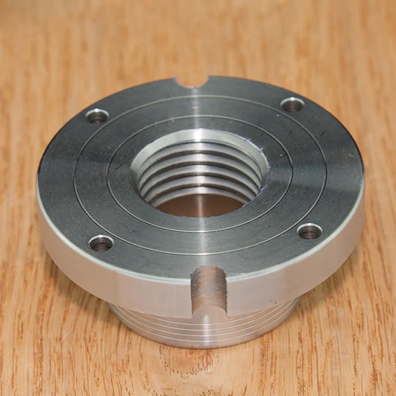 High Quality M33*3.5 Faceplate  Diameter 79MM Flange With Positive And Negative Locking Hole For Wood lathe