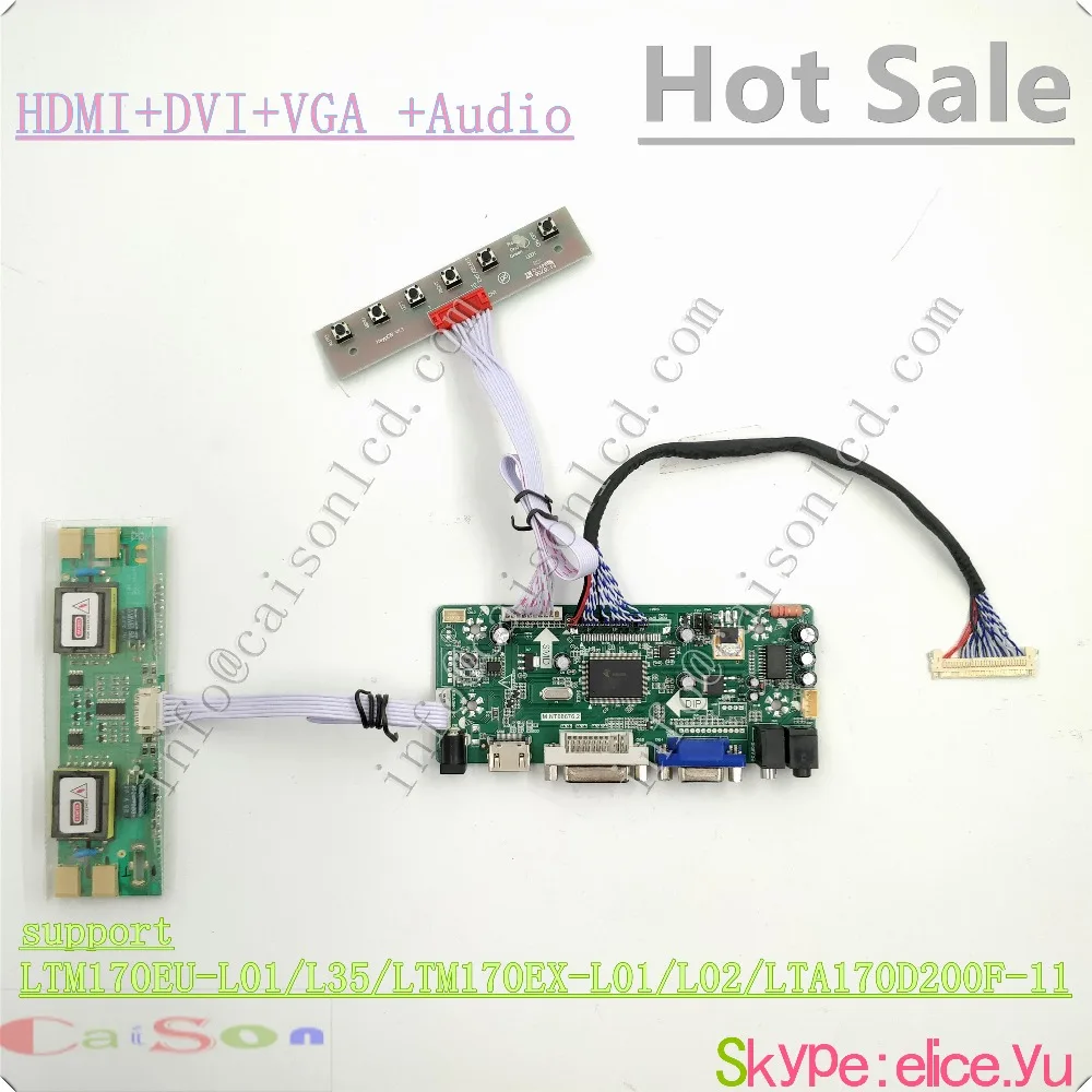 

TFT LCD controller board support DIY 17 inch LCD kits 1280*1024 LTM170EU-L01/L35/LTM170EX-L01/L02/LTA170D200F-11