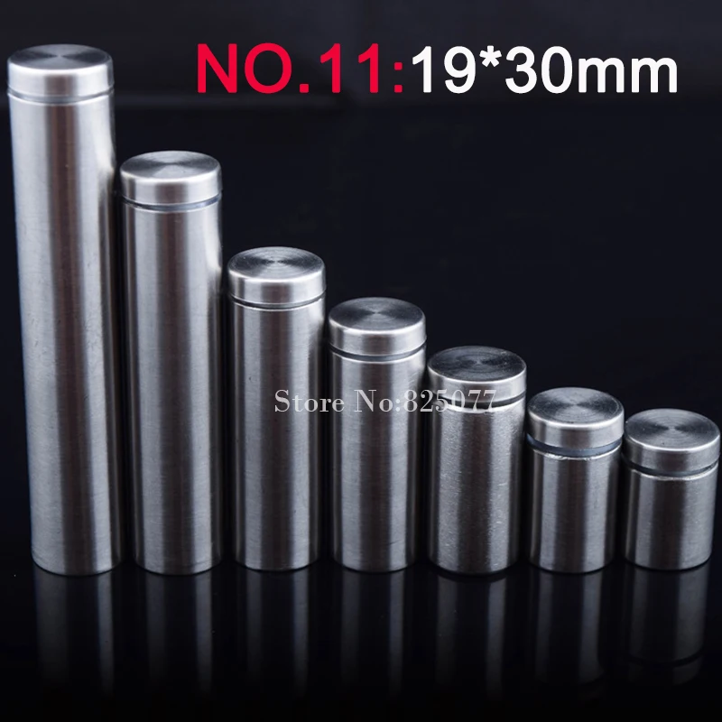 Wholesale 500PCS 19*30mm Stainless Steel Fasteners Advertisement Glass Standoff Hollow Screw Glass Acrylic Display Screw KF843