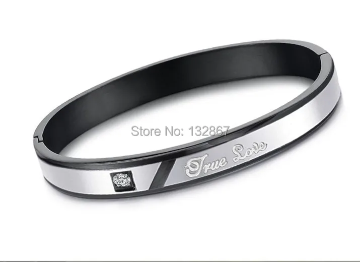 True Love couples Stainless Steel Fashion Bangle Bracelet for wife Husband Gifts  N867