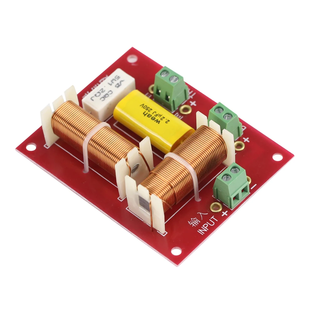 GHXAMP 200W Speaker Divider 2 Way Crossover 5000HZ Tweeter and Bass Two-way Crossover Auido Board 2PCS