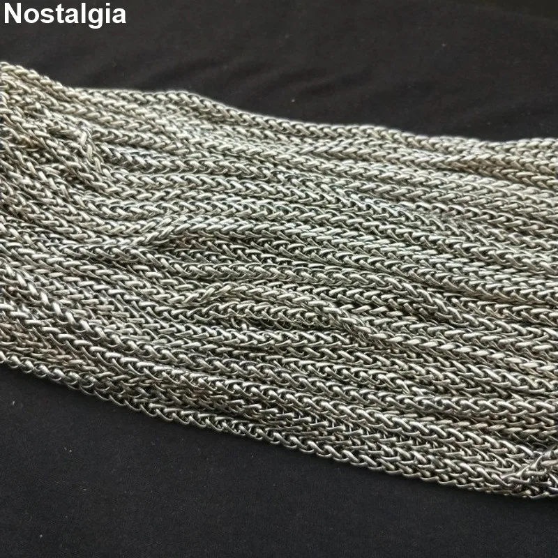 Nostalgia 1pcs Dia 3MM Antique Bronze Plated Chain Necklace Wholesale Lots Bulk Diy Jewelry Accessories 60CM Length