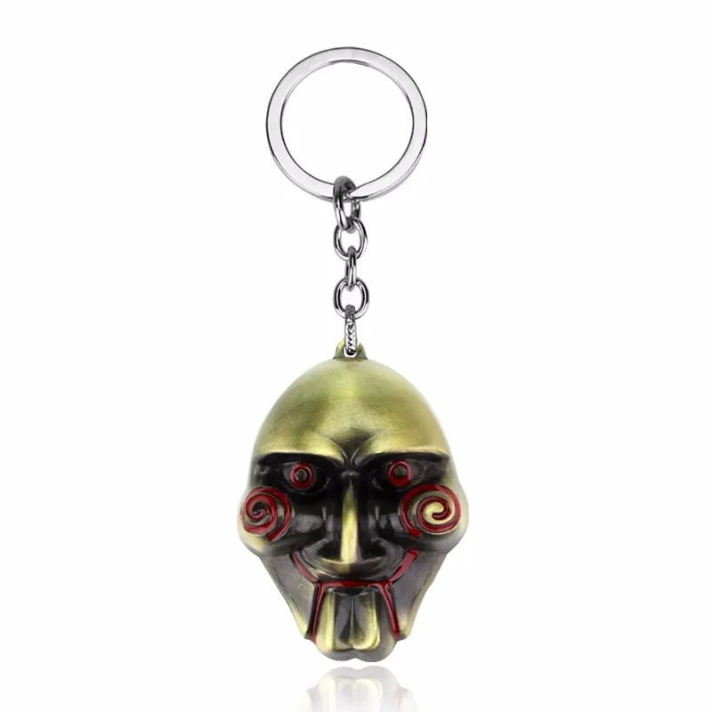 3 Colors Horror Movie Saw Keychain Mask Metal Alloy Key Chain Keyring Souvenirs For Men Gift Car Key