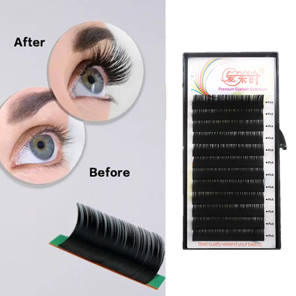 Silk Mink Individual Eyelash Extension 100% Handmade Lashes Extension Heat Resistant Silk Korea Eyelash Extension for Buildings