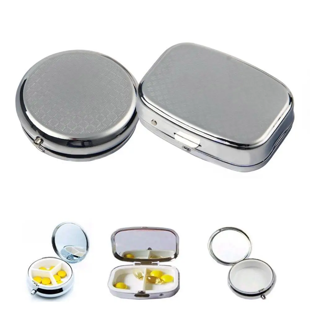 Metal Pill Drug Holder Medicine Tablet Capsule Box Container Storage Travel New Arrival