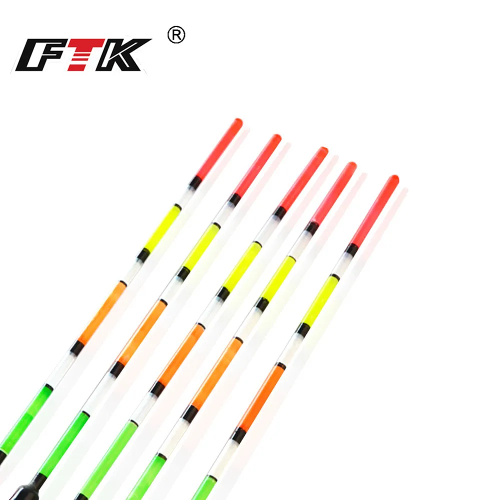 FTK 5pcs/lot Floatage 3+2g 4+2g 5+2g 6+2g Mixed Color Barguzinsky Fir Float Vertical Pesca For Carp Fishing Float Fishing Tackle