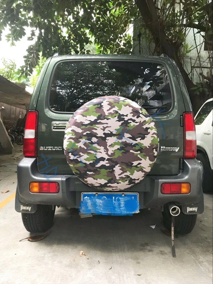 SBR glue and high quality polyester fabric spare tire cover auto parts 2007-2017  jimny suitable for tires 205/70-15