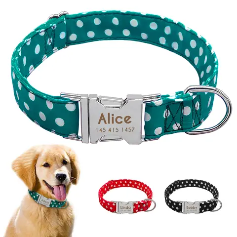 Personalized Dog Collar with Name Tag Didog