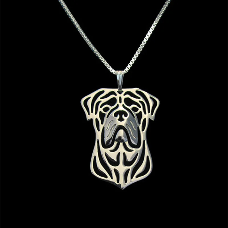 Gold Silver Color Bull Mastiff Jewelry Pendant