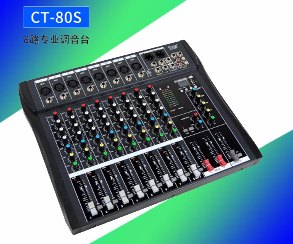 

Professional 8 channel mixer, with Bluetooth USB console, microphone professional mixer, high quality