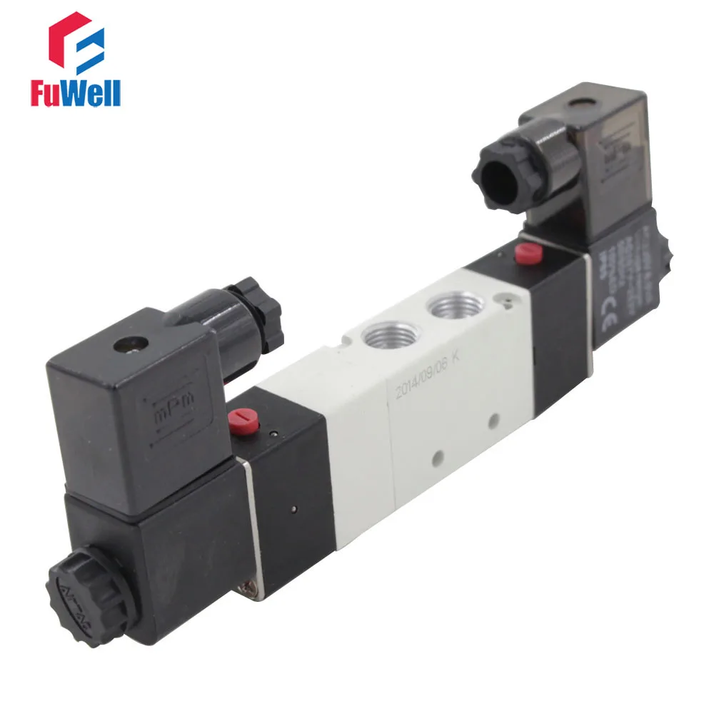 4V230C-08 Pneumatic Solenoid Valve DC12V Double Coil Port PT1/4