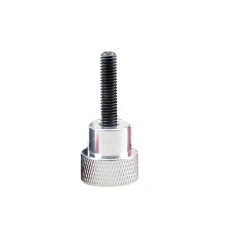 1pcs M10 White luminum alloy handle with hard hand screw High-end knurled hands bolt Step handles screws