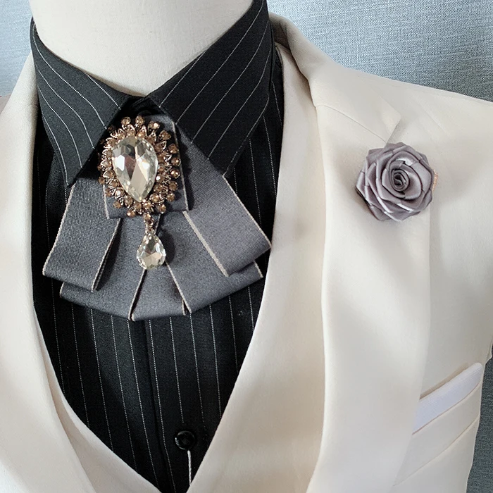 

New 2018 Free Shipping Men's New MALE bow tie British multi-layer large collar flower Korean wedding groom groomsmen bow tie