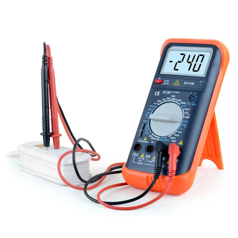 Mini LCD Digital Multimeter Ammeter Voltmeter Resistance Capacitance AC/DC Current Voltage Professional Gauge Testing Meter