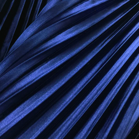 LEO&LIN Black white blue red Pleated Cloth Solid Color Large Striped Organ Folds Wrinkled Fiber Satin Impervious Skirt Fabric