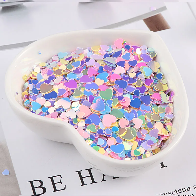 10g/Pack Mix Macaroon Colors Nail Sequins Paillette Flower Heart Moon DIY Craft For Wedding Decoration Slime Fillers Nail Art