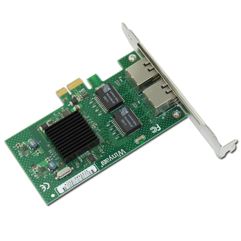 2ポートギガビットイーサネットネットワークアダプター,1000m pci-e x1 nicカード,82575ebチップセット