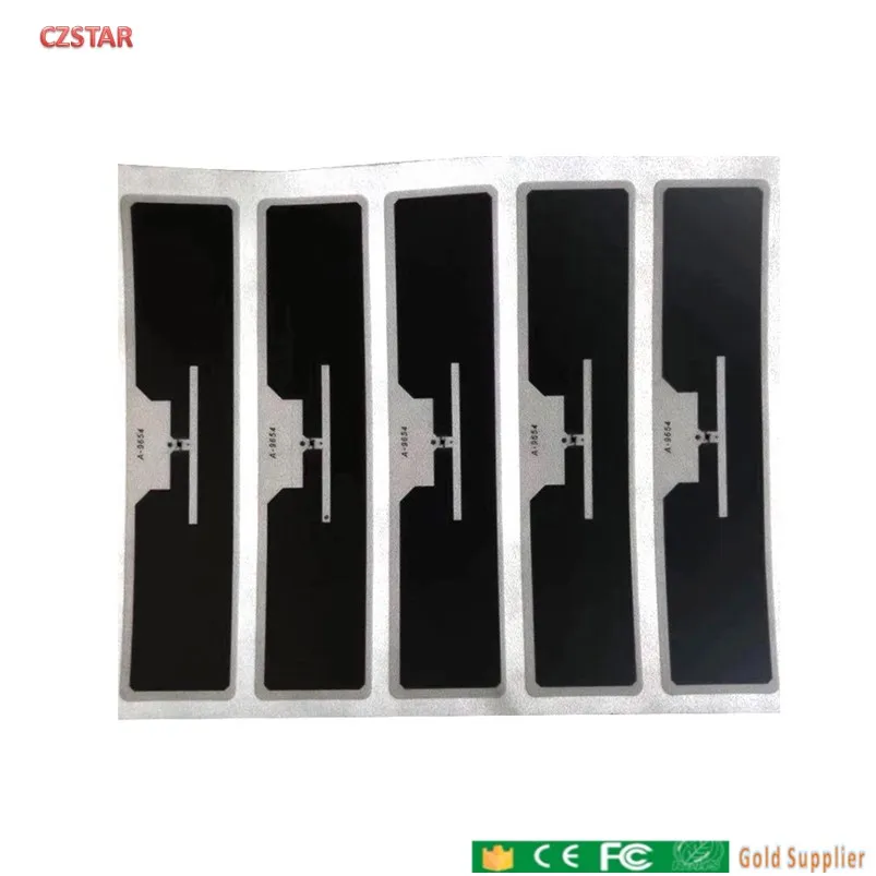 Czstar 100pcs alien h3 H9 Alien 9654 UHF RFID tag EPC 6C sticker wet inlay 860-960MHZ warehouse passive RFID label adhesive