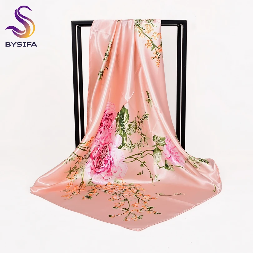 BYSIFA-Lenços de seda quadrados grandes para mulheres, senhoras Paisley, lenço islâmico muçulmano, vermelho vinho, novos acessórios, outono e inverno