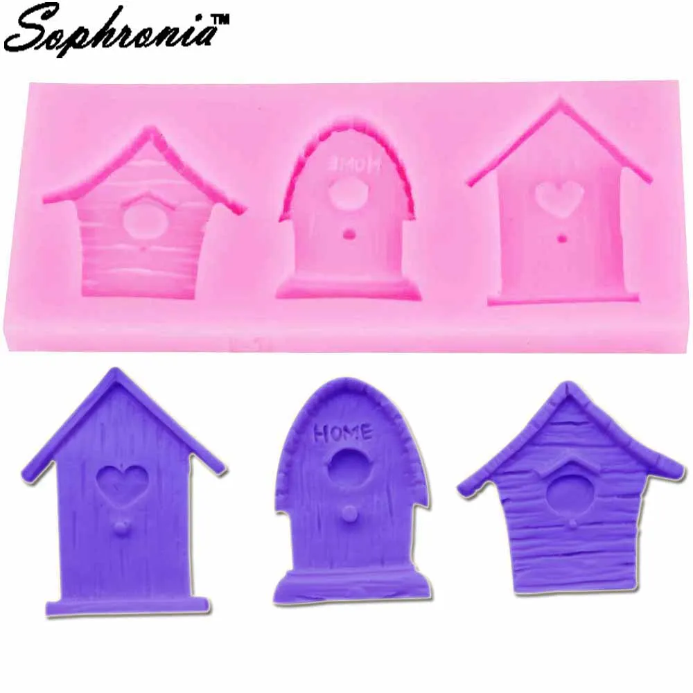 Sophronia Bird House Pendant Silicone Chocolate Molds For Craft UV Resin for DIY Making Candy Sugar Cupcake Accessories  m763