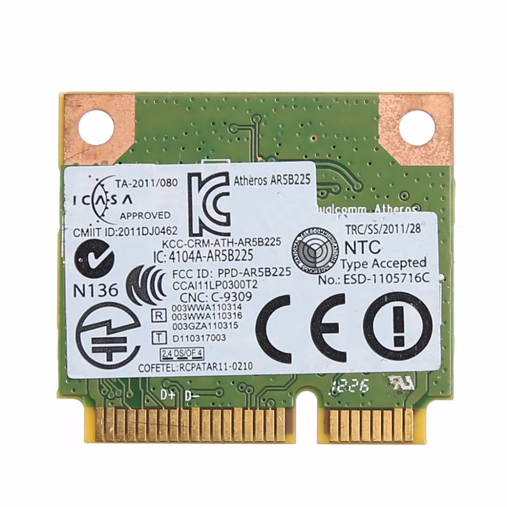 Беспроводная мини-карта PCI-Express, Bluetooth V4.0, wi-fi, для Atheros AR5B225, DELL DW1703, CN-0FXP0D