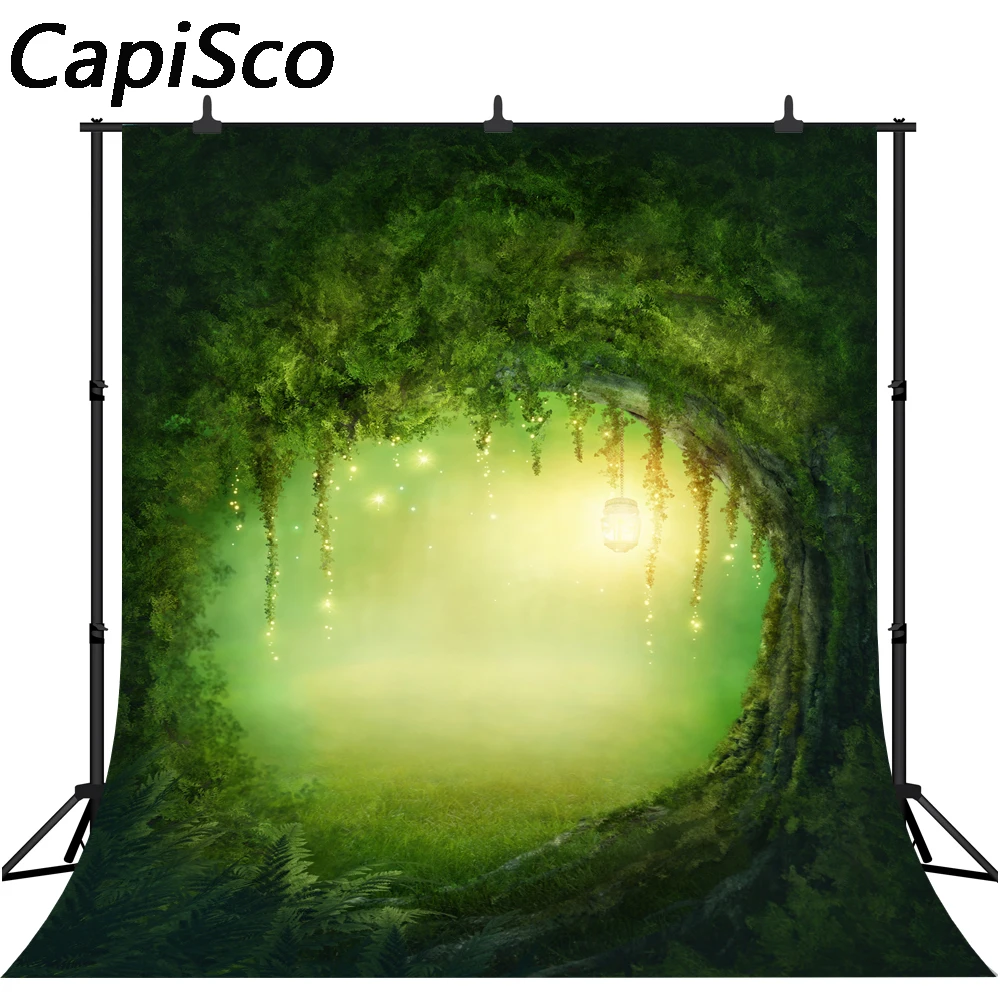 Capisco Photography Backdrops Fairy Tale Forest door light Photo Background party Photocall Backgrounds for Photo Studio