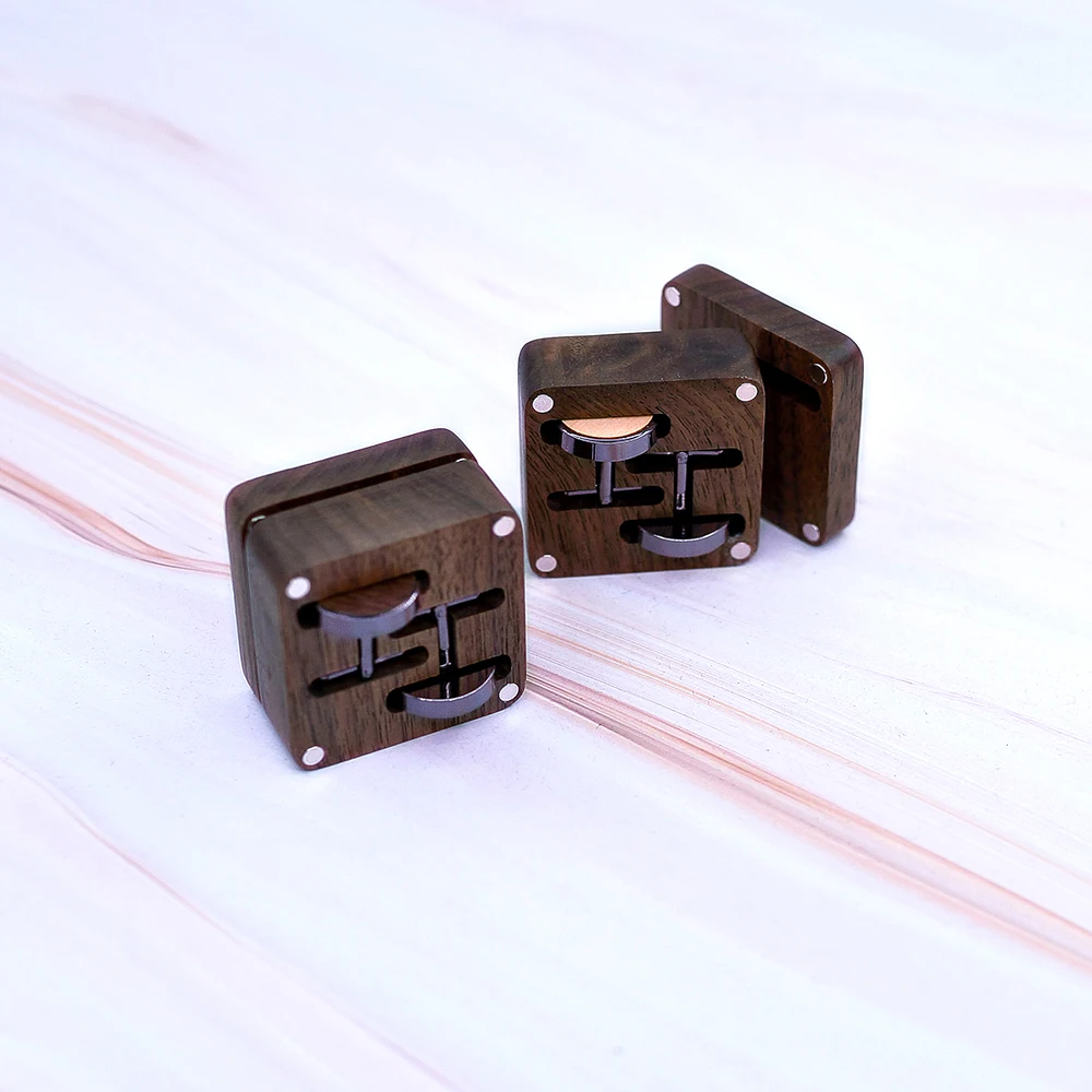 New 2019 Design Wood Cufflinks Wedding Groom Anchor Cufflink Shirt Cufflinks For Mens Casual Cuff Link Fashion Wood Gift box