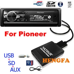 Yatour samochodowy sprzęt Audio MP3 odtwarzacz dla Pioneer DEH-P900 KEH-P6200-W MEH-P055 DEH-88 zmieniarka cyfrowa USB MP3 AUX Adapter BT