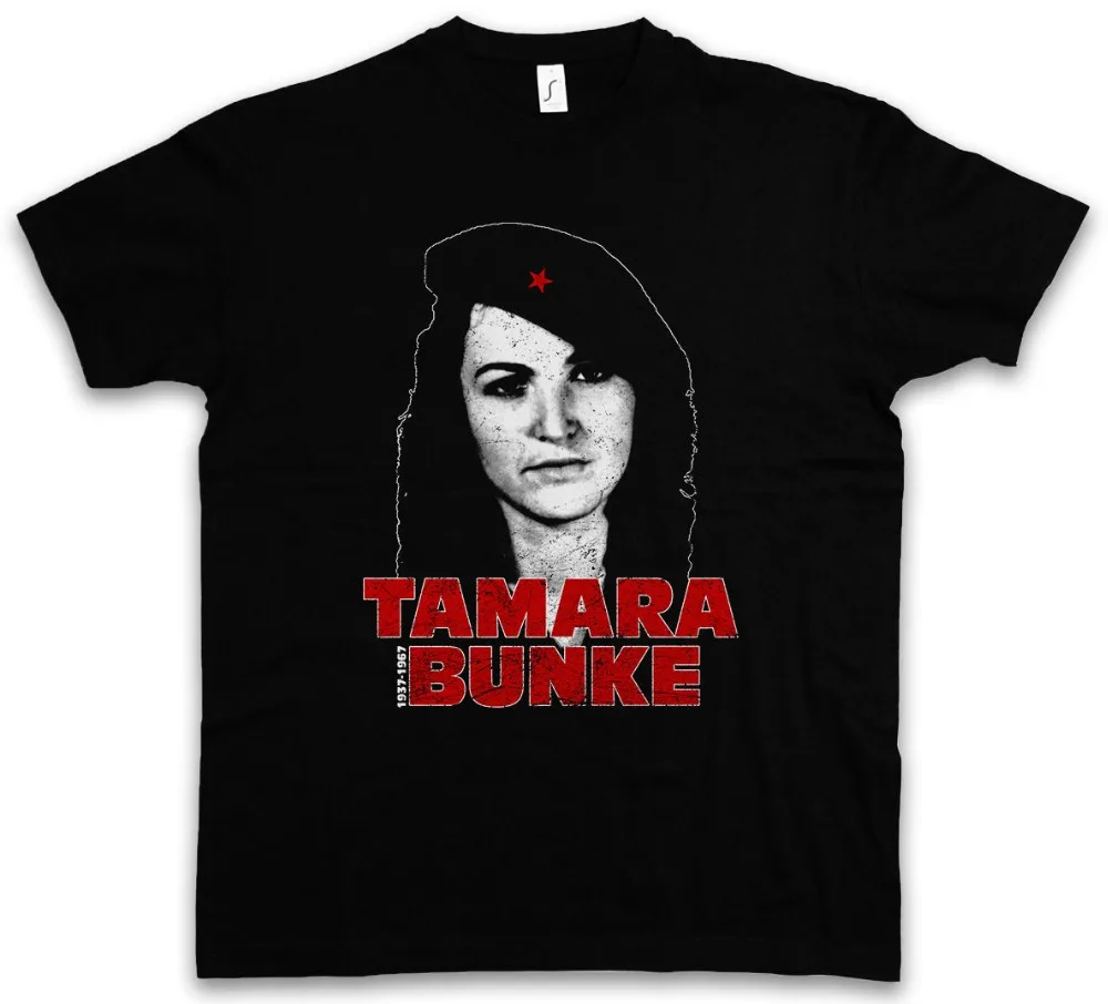 Tamara Bunke T-Shirt Tania Fidel Cuba Castro Portrait Che Revolution Sozialismus Cotton Short Sleeve O-Neck Tops Hip Hop T Shirt