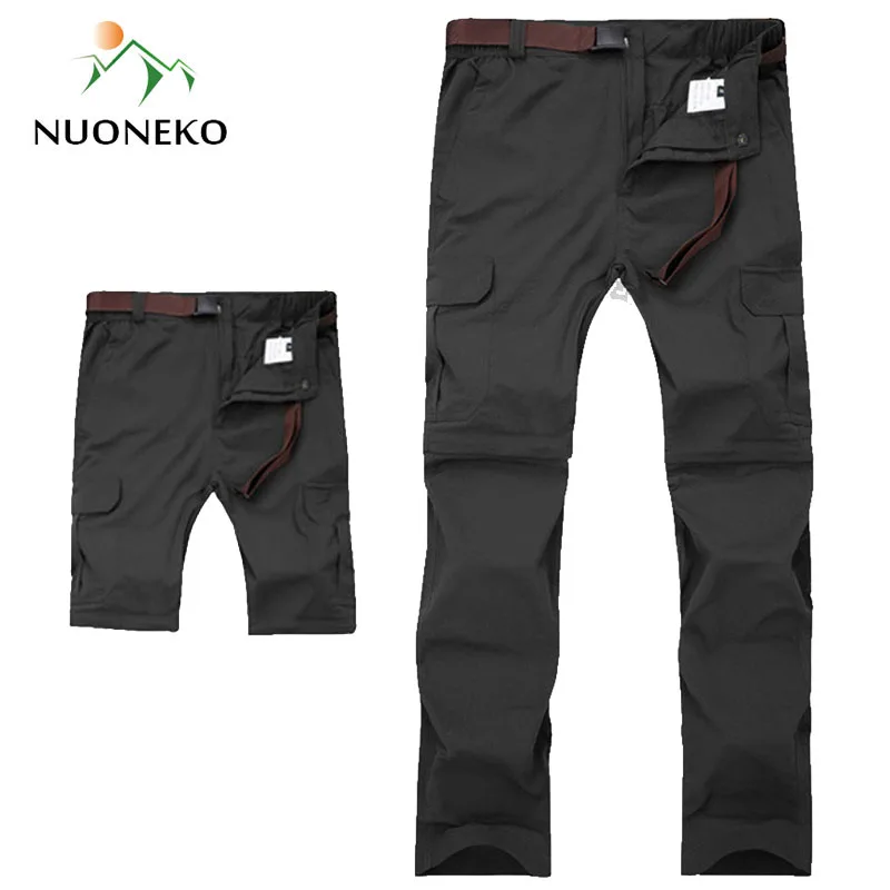 M-7XL męskie letnie szybkie suche odpinane spodnie do wędrówek pieszych oddychające spodnie Outdoor Sports Trekking wędkarskie wodoodporne spodenki PN18