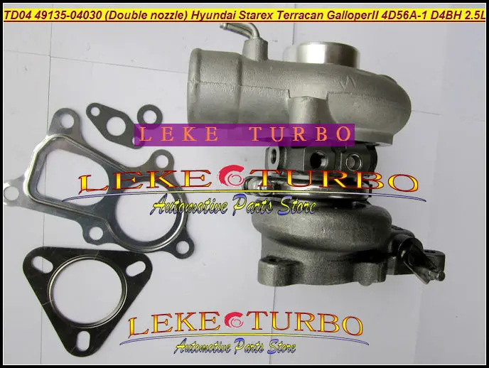 Free Ship TD04 49135-04030 28200-4A210 (Double nozzle) 28200 4A210 Turbo For Hyundai Starex Libero Galloper 4D56A 4D56 D4BH 2.5