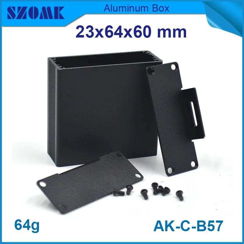 4 Pieces amplifier chassis diy metal screen  enclosure network wifi aluminium extrusion equipment23(H)x64(W)x60(L)