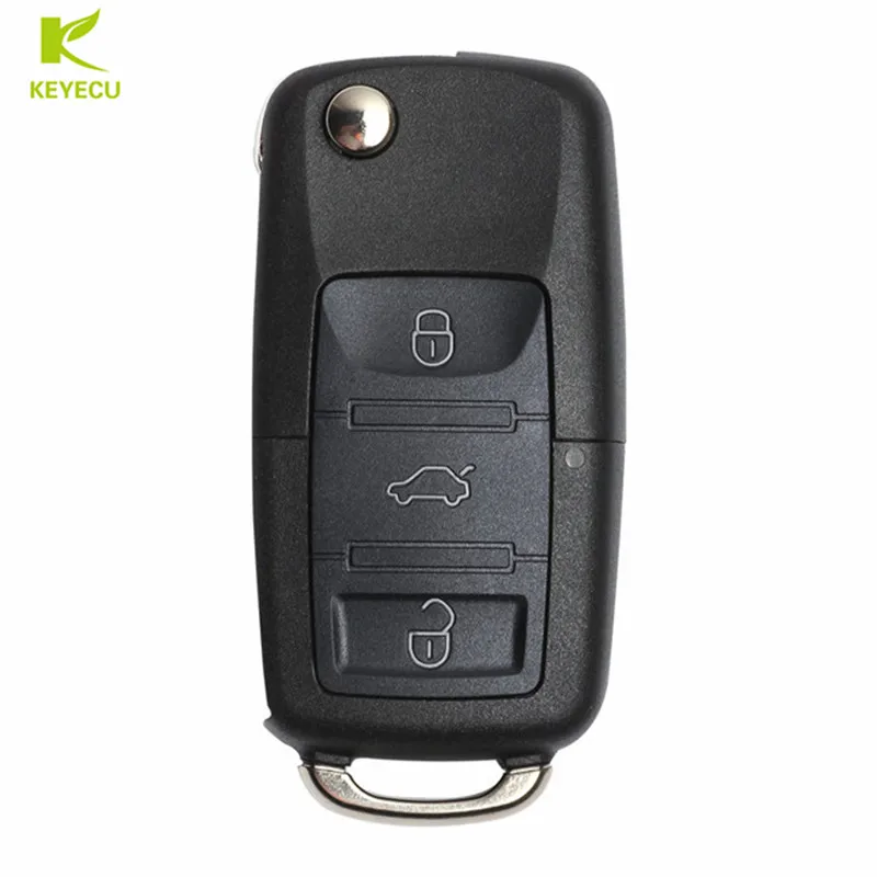 KEYECU Folding Car Remote Control Key fob 433MHZ ID48 Chip for SKODA Octavia Superb Fabia 2001-2004 1J0 959 753 P 1J0959753P