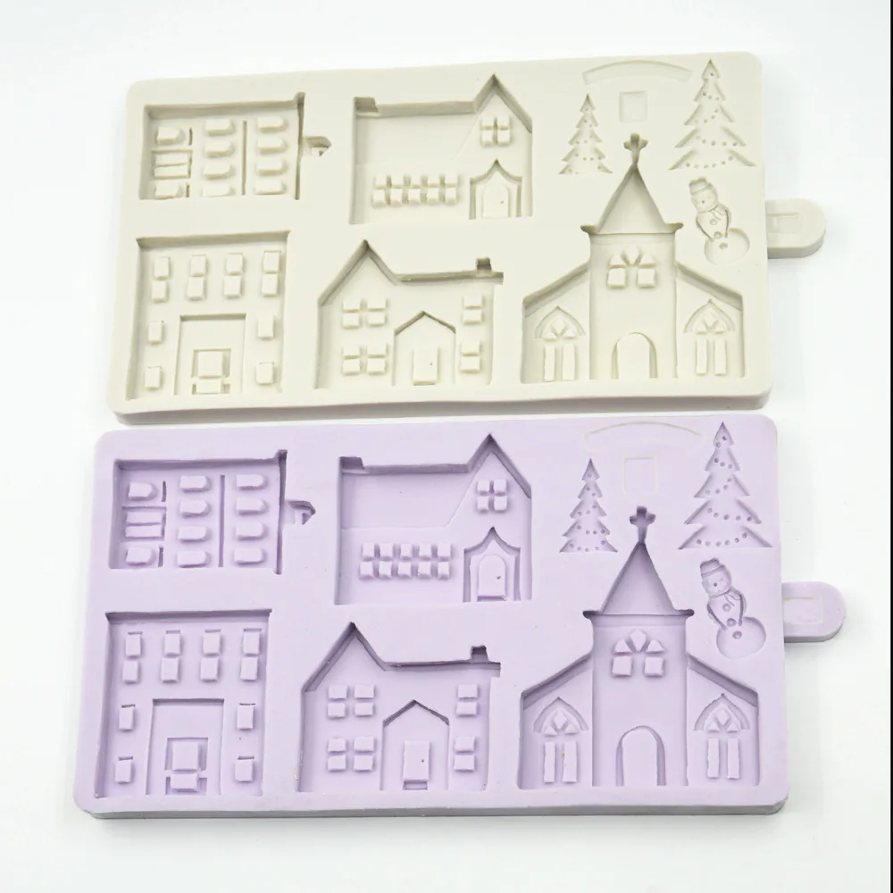 Christmas Gingerbread House Silicone Mold Fondant Mould Cake Decorating Tools Chocolate, Gumpaste, Sugarcraft, Kitchen Gadgets