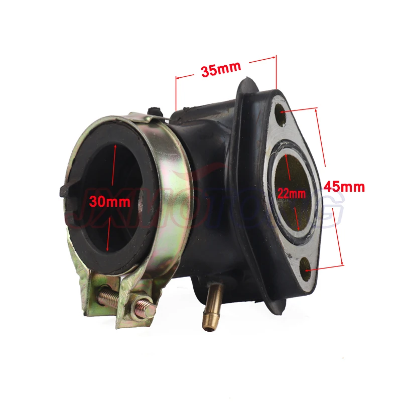Carb Air Intake Manifold Pipe Inlet Carburetor adapter 30mm/22mm For Honda GY6 125 150cc Scooter free shipping