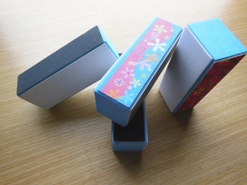 4 pcs/lot  mixed colour 4 way  nail buffer block  nail shine block  polish nail art tool  pedicure file
