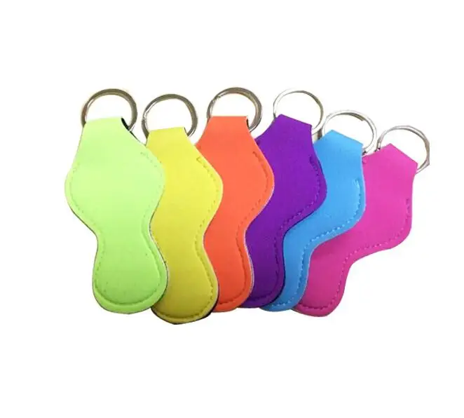 Neoprene Bag Puller Wholesale Blanks Chapstick Holder Keychain Chapstick Wrap 6 Color Wedding Gift Holder Free Shipping SN1133