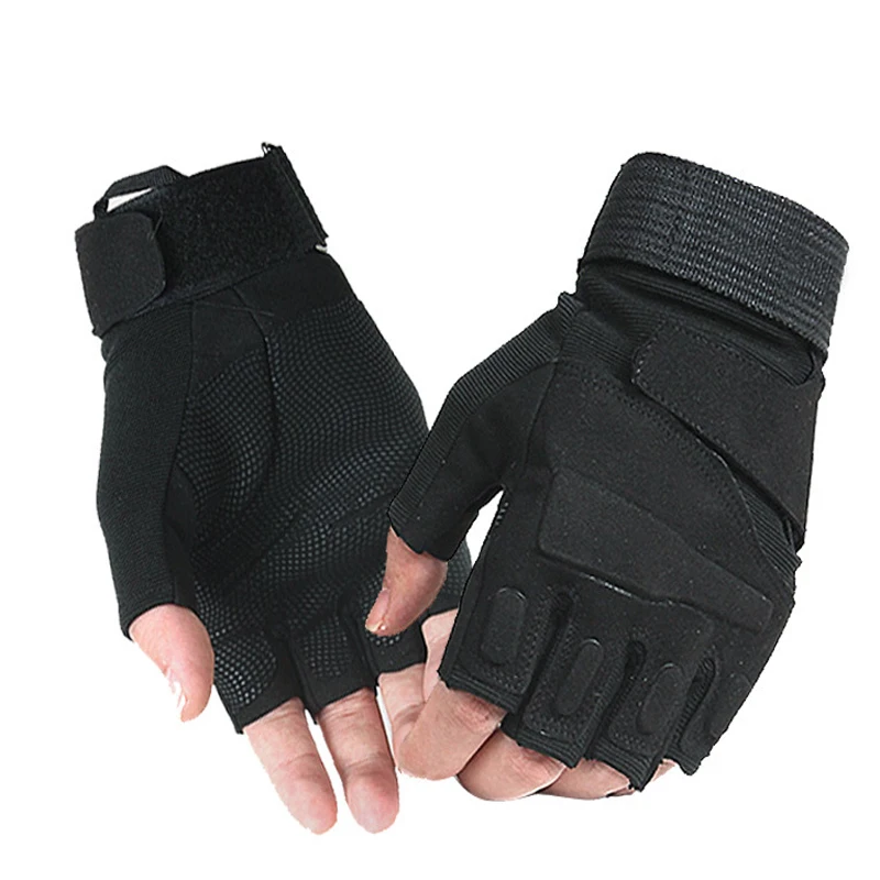 Guantes tácticos medio dedo transpirables para airsoft y caza - imagen 2