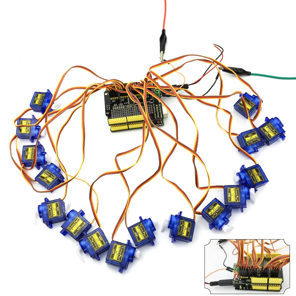 Imagem -05 - Keyestudio-escudo de Servo Motor Drive para Robô Arduino Raspberry pi Pca9685 16 Canais I2c