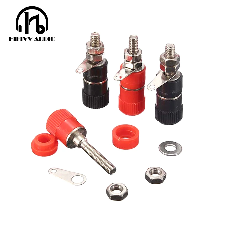 Speaker cable Banana Socket Terminals Red Black Connector Amplifier Audio amplifier Banana Plug Socket Connector DIY 4mm