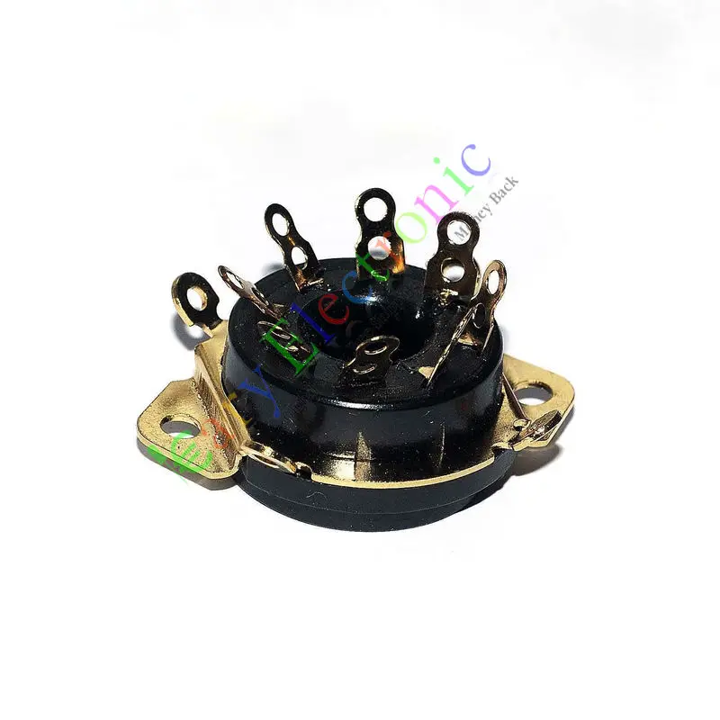 Prise de tube à vide en bakélite dorée, 4 pièces, 8 broches, châssis octal EL34 KT88 6550 6SN7, vente en gros et au détail, livraison gratuite