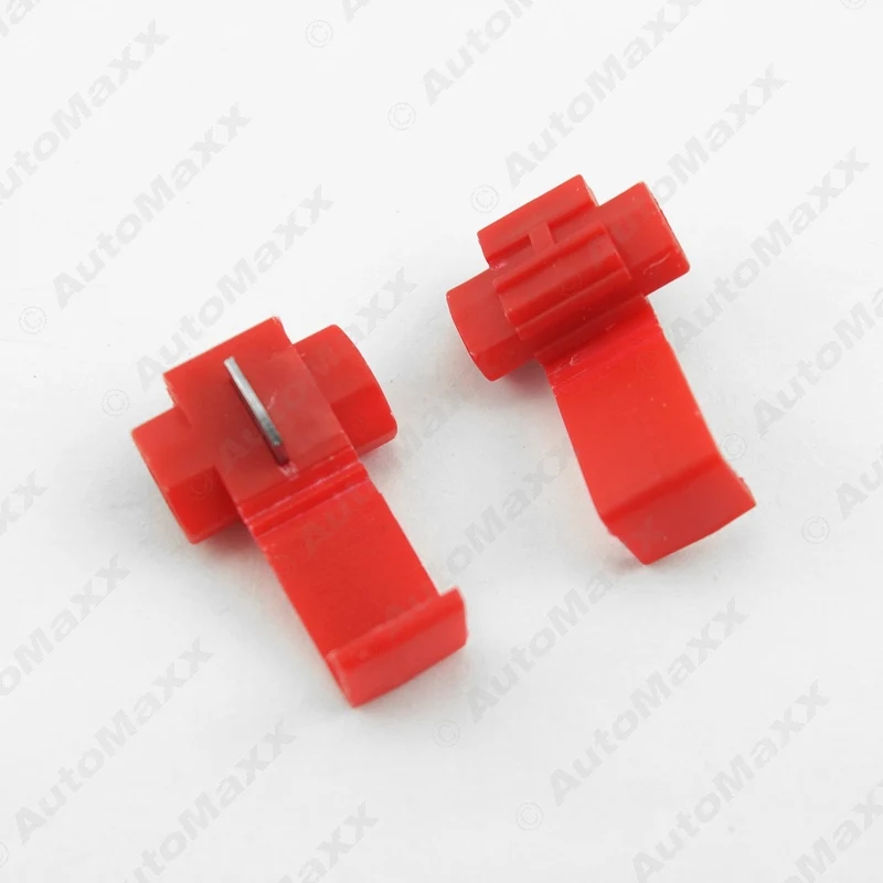 MOTOBOTS 50Pcs Red Scotch Lock Wire Connectors Quick Splice Terminals Crimp Electrical #AM2313