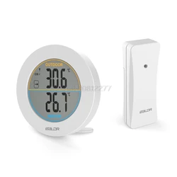 Table Wireless Thermometer LCD Display Indoor Outdoor Sensor Temperature Sensor Indoor Outdoor Thermometer #H0VH# Drop shipping