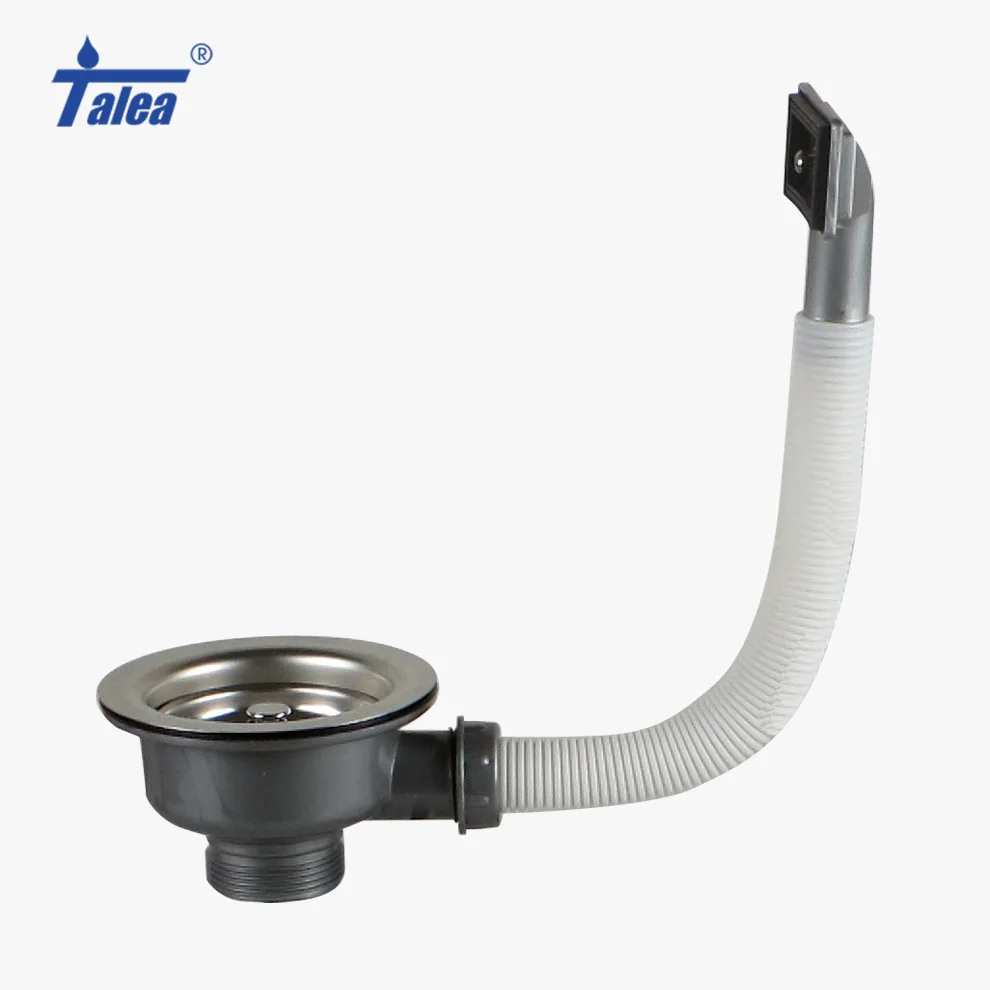 Talea 114mm/110mm Drain cleaner Sink Strainer with overflow Stainless Steel Kitchen Drainer Accessories G1.5inch basin wasterlet