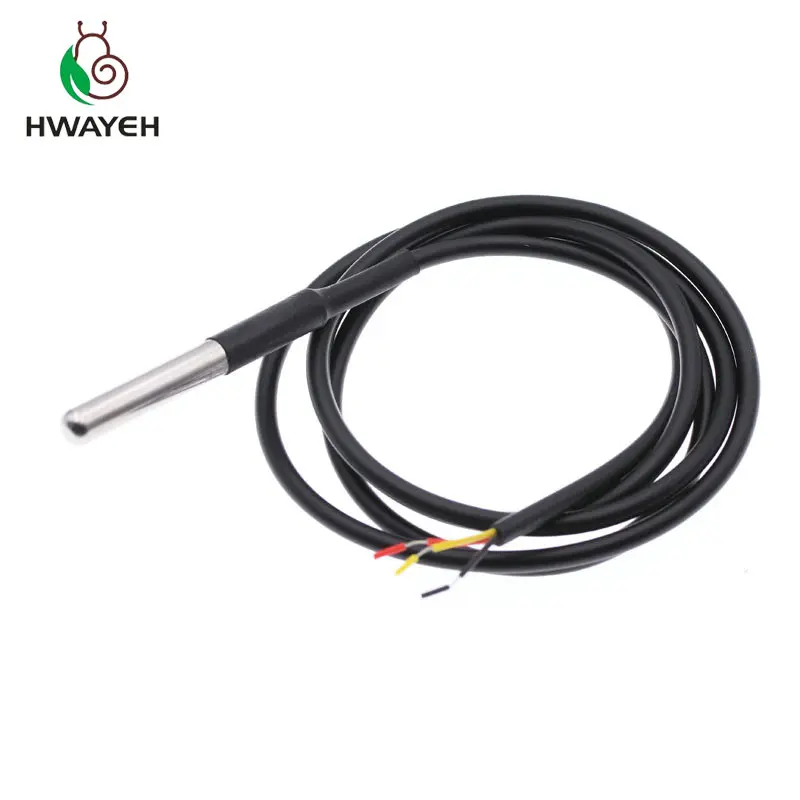 1PCS DS1820 Stainless steel package Waterproof DS18b20 temperature probe temperature sensor 18B20 for arduino