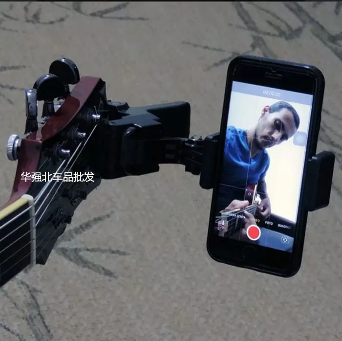 Guitar Head Clip Mobile Phone Holder Live Broadcast  Mobiile Phone Bracket Stand Tripod Clip Head and Mobile Phone Clip