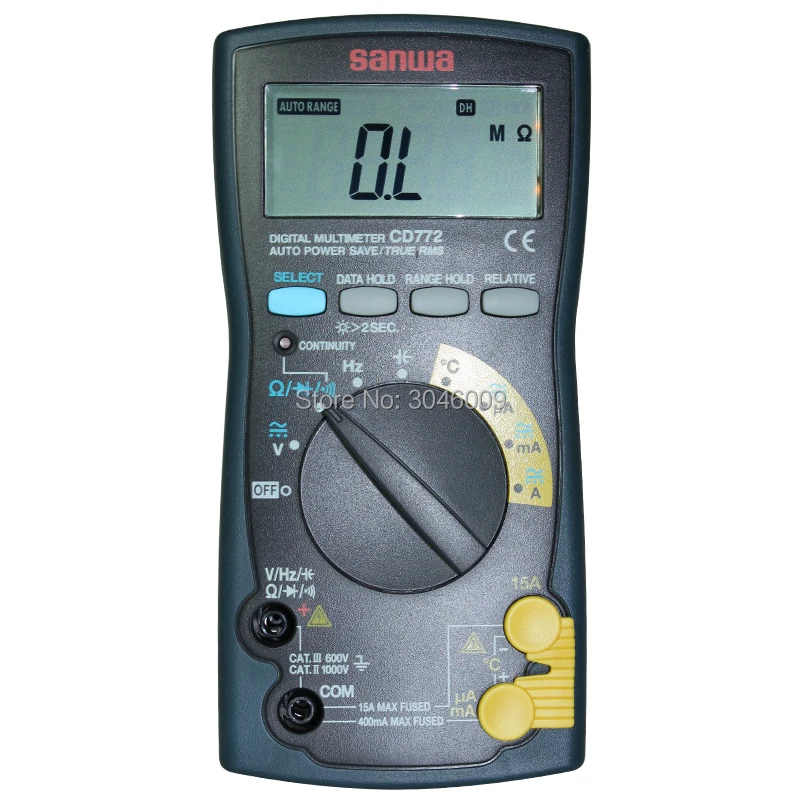 Japan sanwa CD772 Standard True RMS Digital Multimeter with Backlight Resistor/Capacitor/Frequency/Diode/Temperature Test