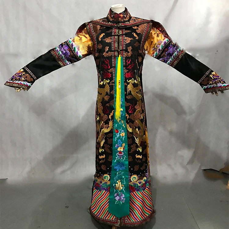 Zhou Xun Qing Empress Dragon Gown Royal Embroidery Costume and tiara female for Latest TV Play RuYi's Royal Love in the Palace