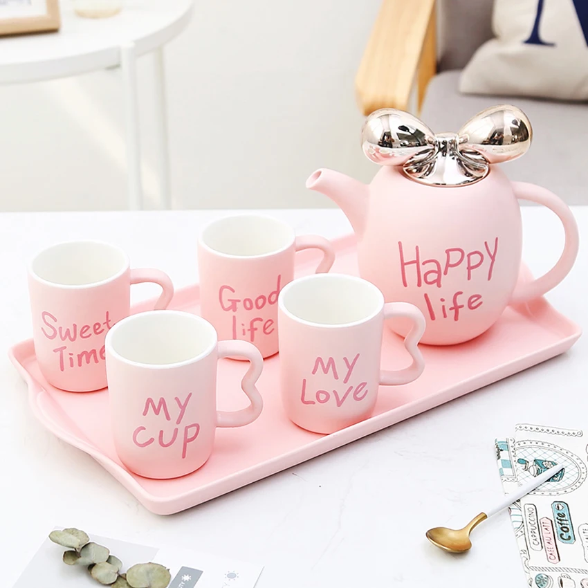 Europe Porcelain coffee cups Set Britain ceramic tea cup Afternoon tea party simple drinkware new cute home decor Wedding Gift