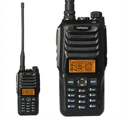 Walkie-talkie double bande puissance 10W, émetteur-récepteur Radio 2 voies TS589 VHF 136-174MHz UHF 400-470MHz 5-10Km avec accessoires